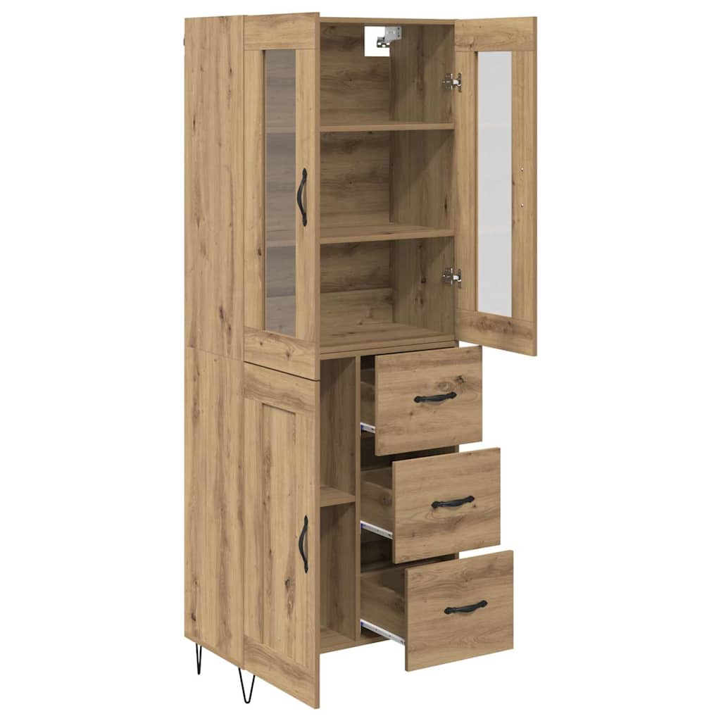 Highboard Artisan Eiken 69,5 x 34 x 180 cm Bewerkt hout