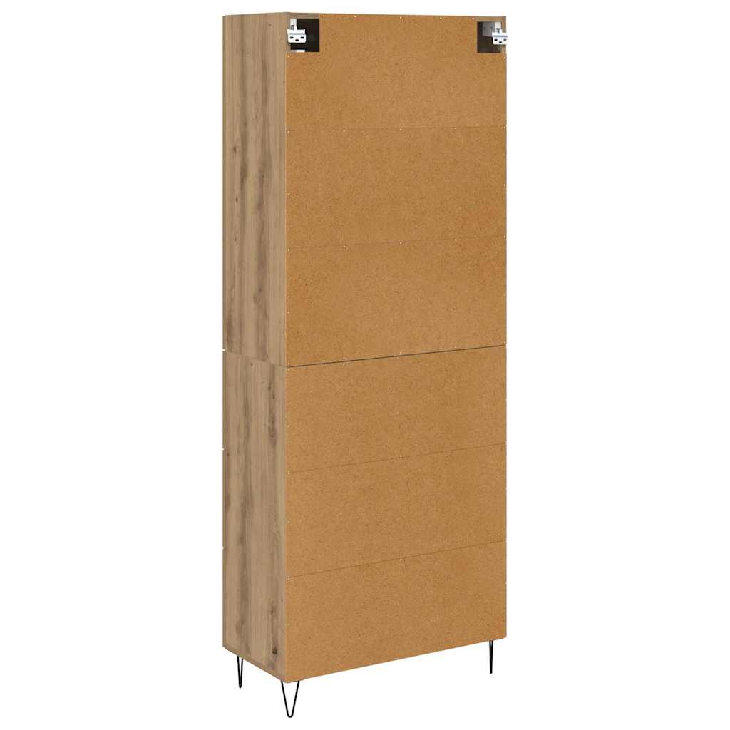 Highboard Artisan Eiken 69,5 x 34 x 180 cm Bewerkt hout