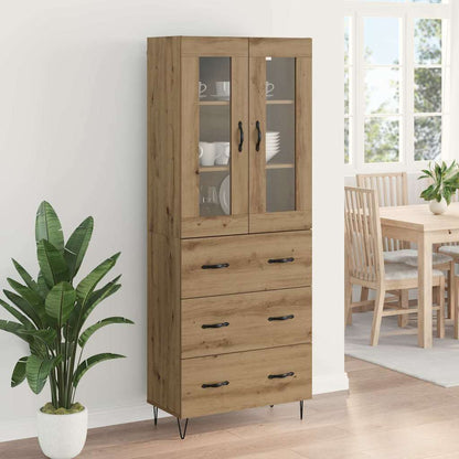 Highboard Artisan Eiken 69,5 x 34 x 180 cm Bewerkt hout