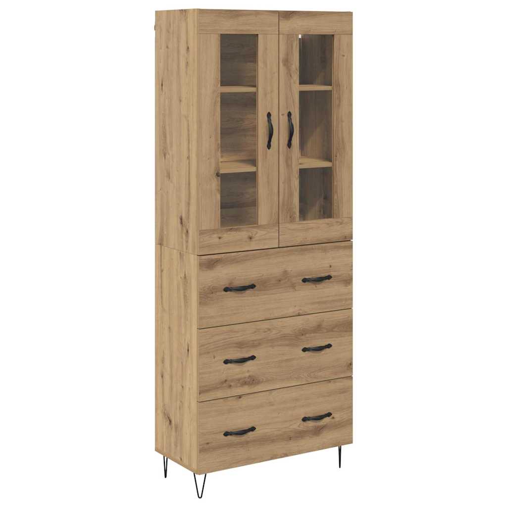 Highboard Artisan Eiken 69,5 x 34 x 180 cm Bewerkt hout