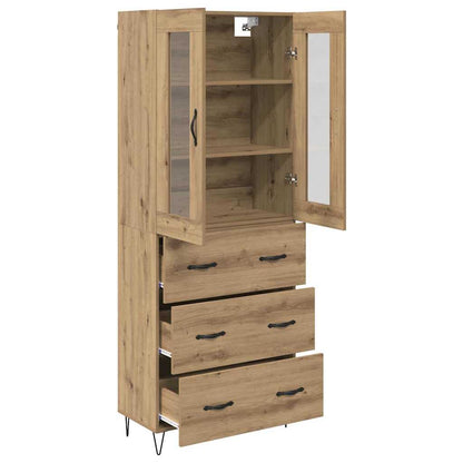 Highboard Artisan Eiken 69,5 x 34 x 180 cm Bewerkt hout