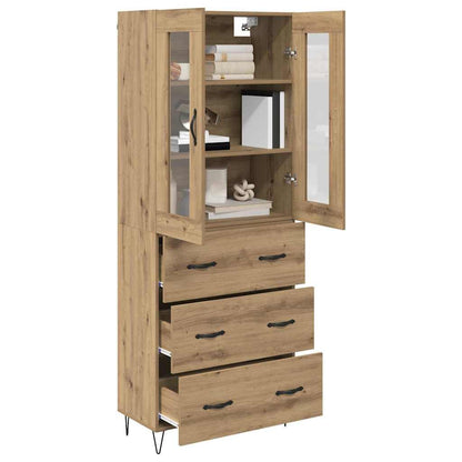 Highboard Artisan Eiken 69,5 x 34 x 180 cm Bewerkt hout