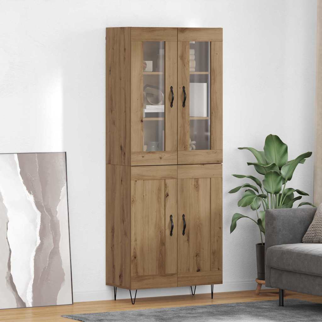 Highboard Artisan Eiken 69,5 x 34 x 180 cm Bewerkt hout