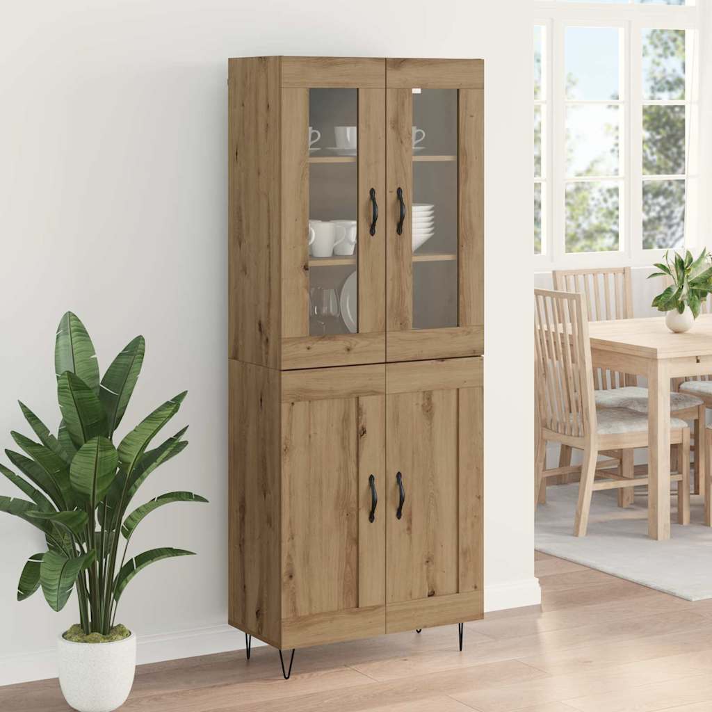 Highboard Artisan Eiken 69,5 x 34 x 180 cm Bewerkt hout