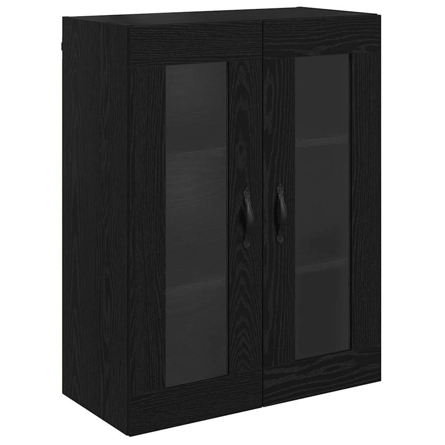Highboard met lade Zwart Eiken 69,5 x 34 x 180 cm Bewerkt hout