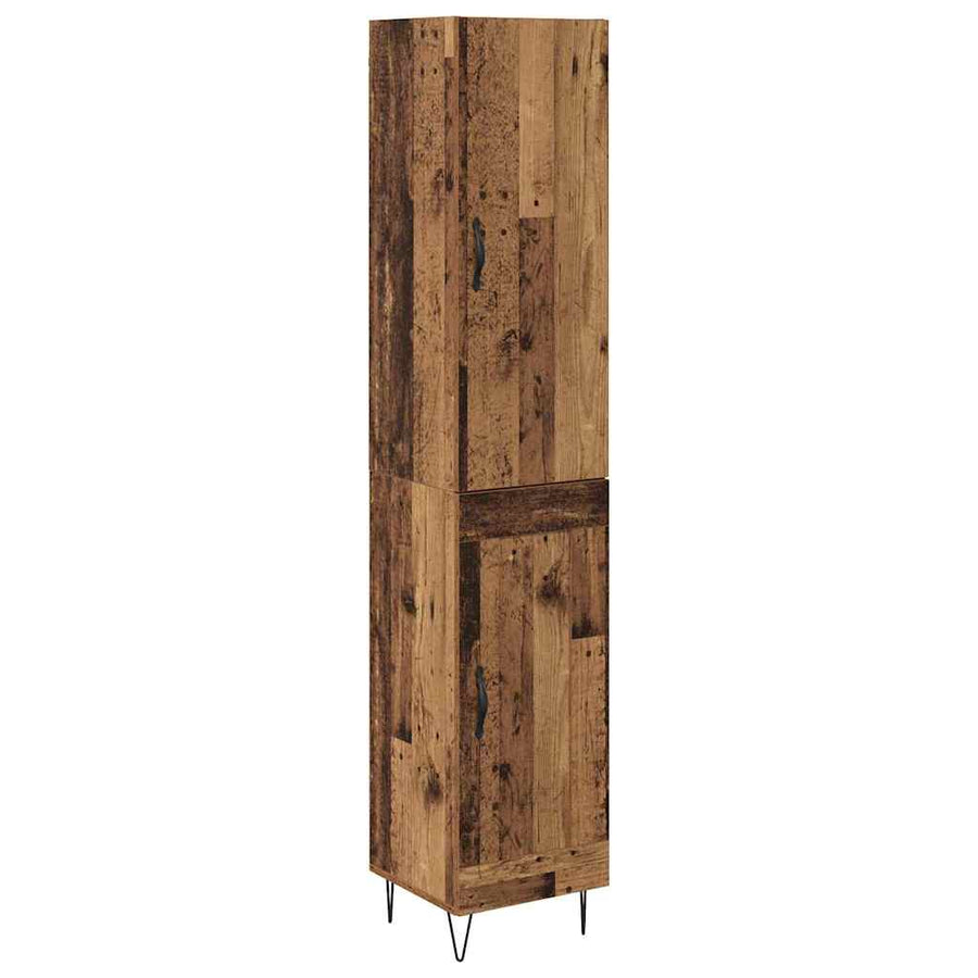 Highboard Oud hout 69,5 x 34 x 180 cm Bewerkt hout