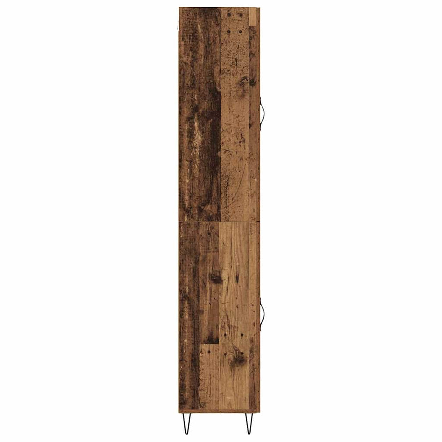 Highboard Oud hout 69,5 x 34 x 180 cm Bewerkt hout
