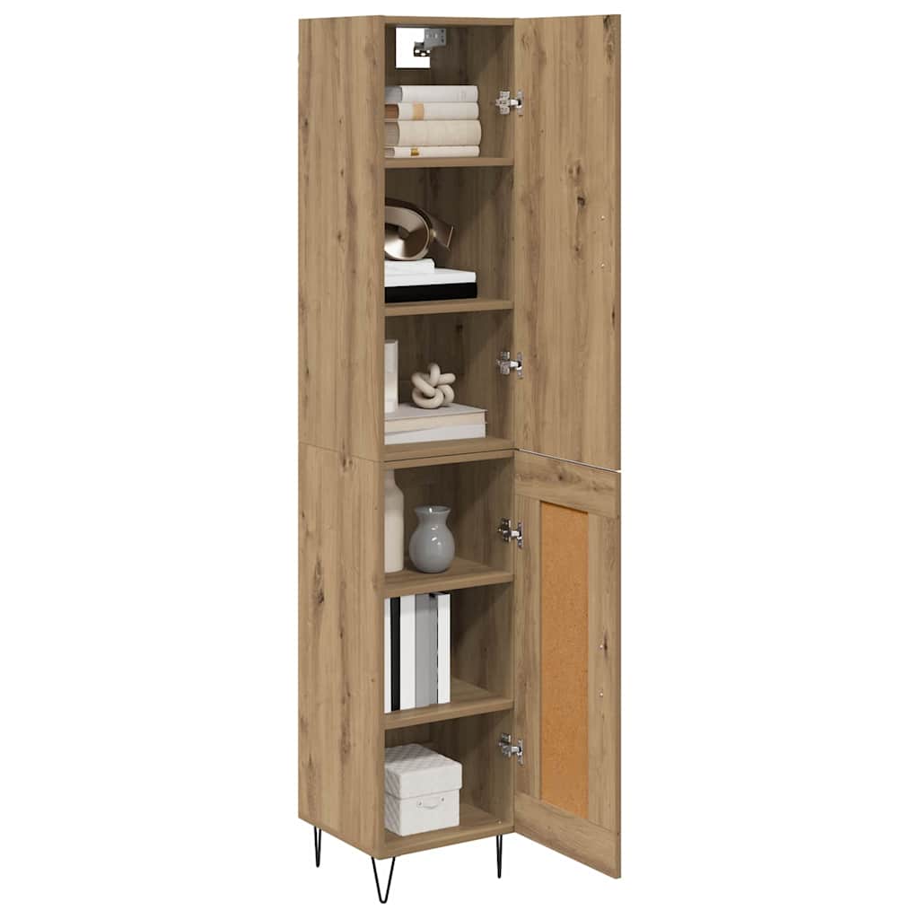 Highboard Artisan Eiken 69,5 x 34 x 180 cm Bewerkt hout