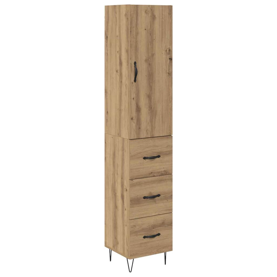 Highboard Artisan Eiken 69,5 x 34 x 180 cm Bewerkt hout