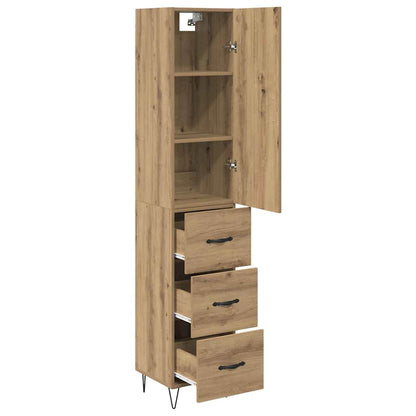 Highboard Artisan Eiken 69,5 x 34 x 180 cm Bewerkt hout
