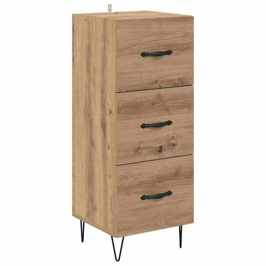 Highboard Artisan Eiken 69,5 x 34 x 180 cm Bewerkt hout