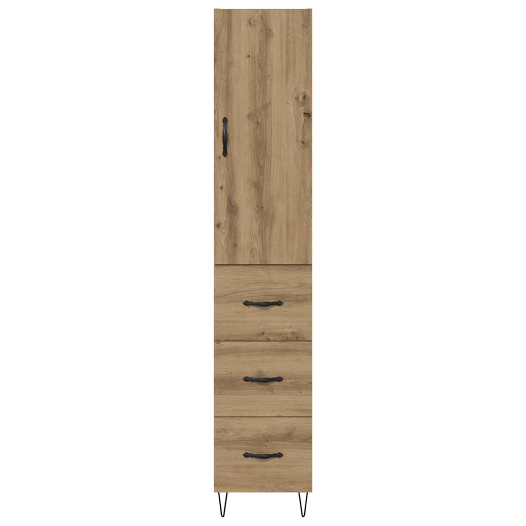 Highboard Artisan Eiken 69,5 x 34 x 180 cm Bewerkt hout