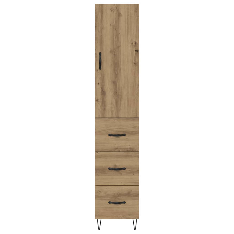Highboard Artisan Eiken 69,5 x 34 x 180 cm Bewerkt hout