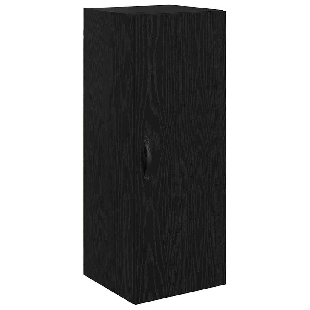 Highboard met lade Zwart Eiken 69,5 x 34 x 180 cm Bewerkt hout