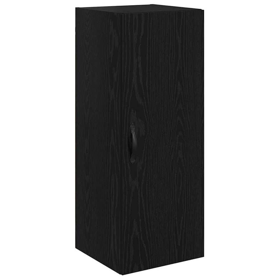 Highboard met lade Zwart Eiken 69,5 x 34 x 180 cm Bewerkt hout