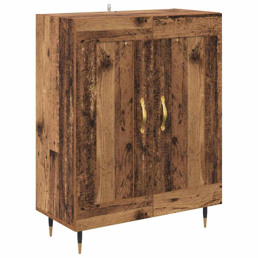 Highboard Oud Hout 69,5 x 34 x 180 cm Bewerkt hout