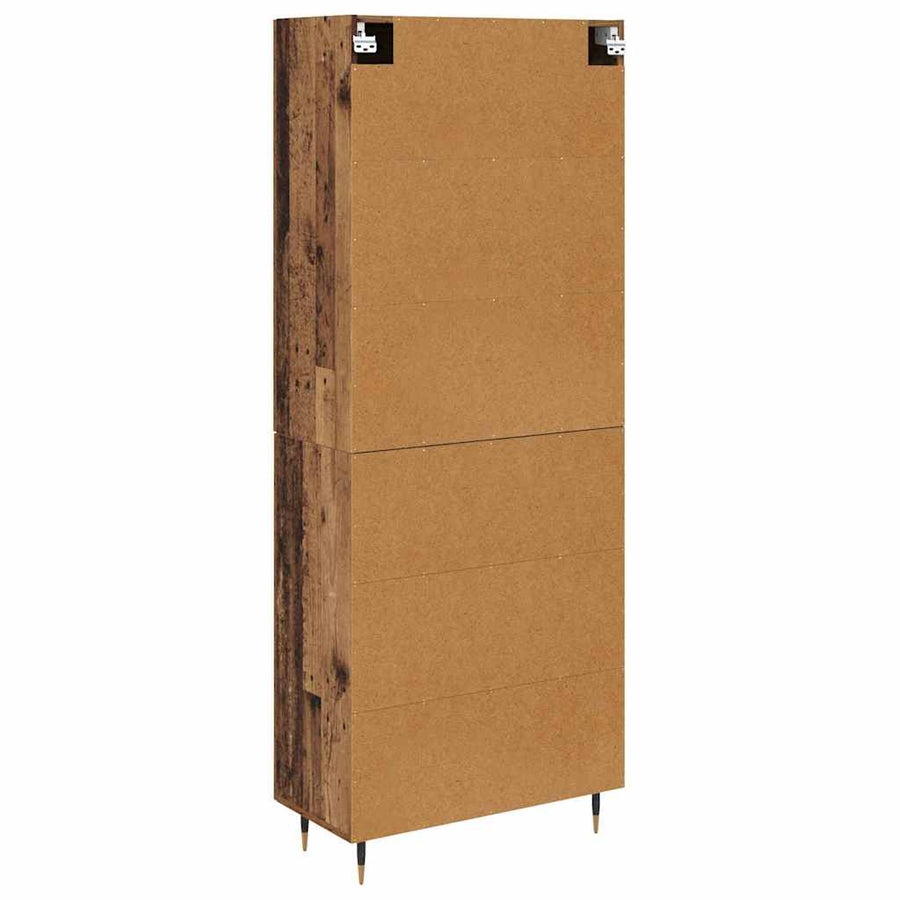 Highboard Oud Hout 69,5 x 34 x 180 cm Bewerkt hout