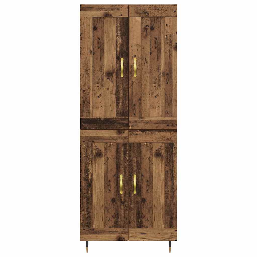 Highboard Oud Hout 69,5 x 34 x 180 cm Bewerkt hout