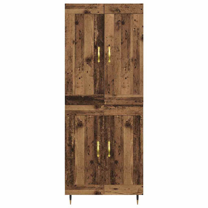Highboard Oud Hout 69,5 x 34 x 180 cm Bewerkt hout