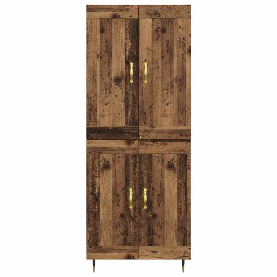 Highboard Oud Hout 69,5 x 34 x 180 cm Bewerkt hout