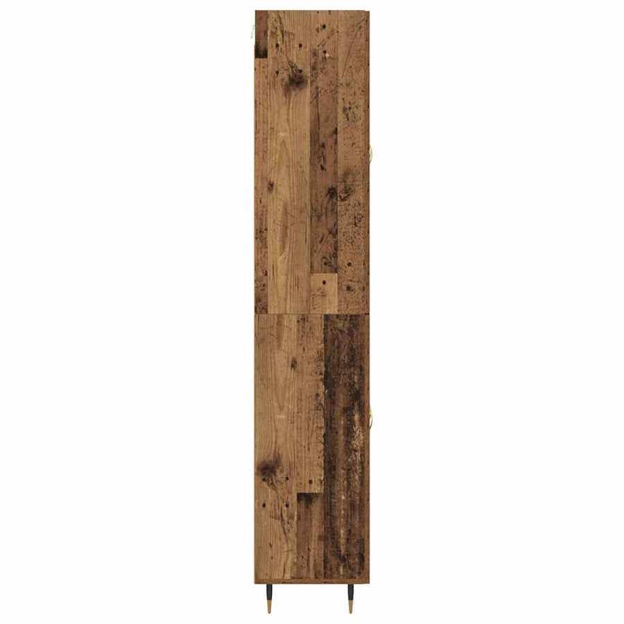 Highboard Oud Hout 69,5 x 34 x 180 cm Bewerkt hout