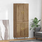 Highboard 69,5x34x90 cm bewerkt hout artisan eiken
