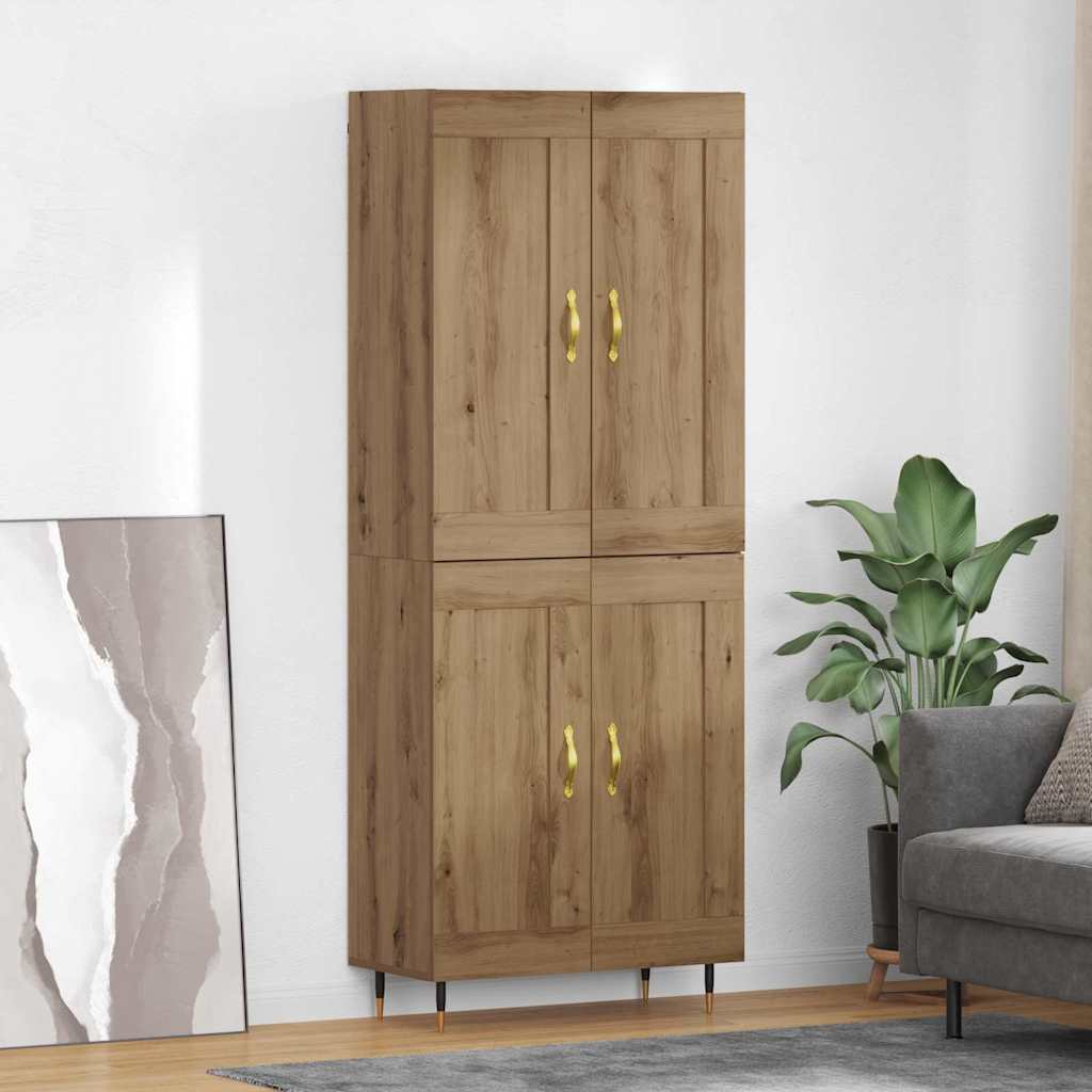 Highboard Artisan Eiken 69,5 x 34 x 180 cm Bewerkt hout