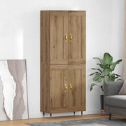 Highboard 69,5x34x90 cm bewerkt hout artisan eiken