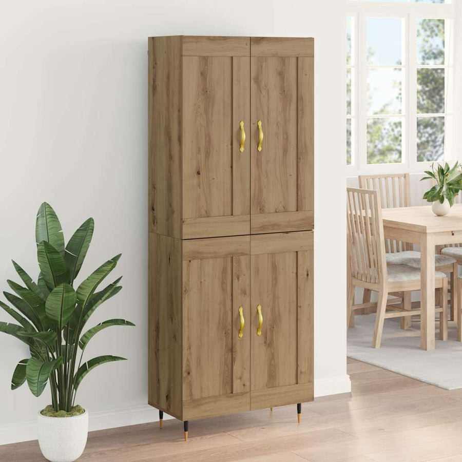 Highboard Artisan Eiken 69,5 x 34 x 90 cm Bewerkt hout