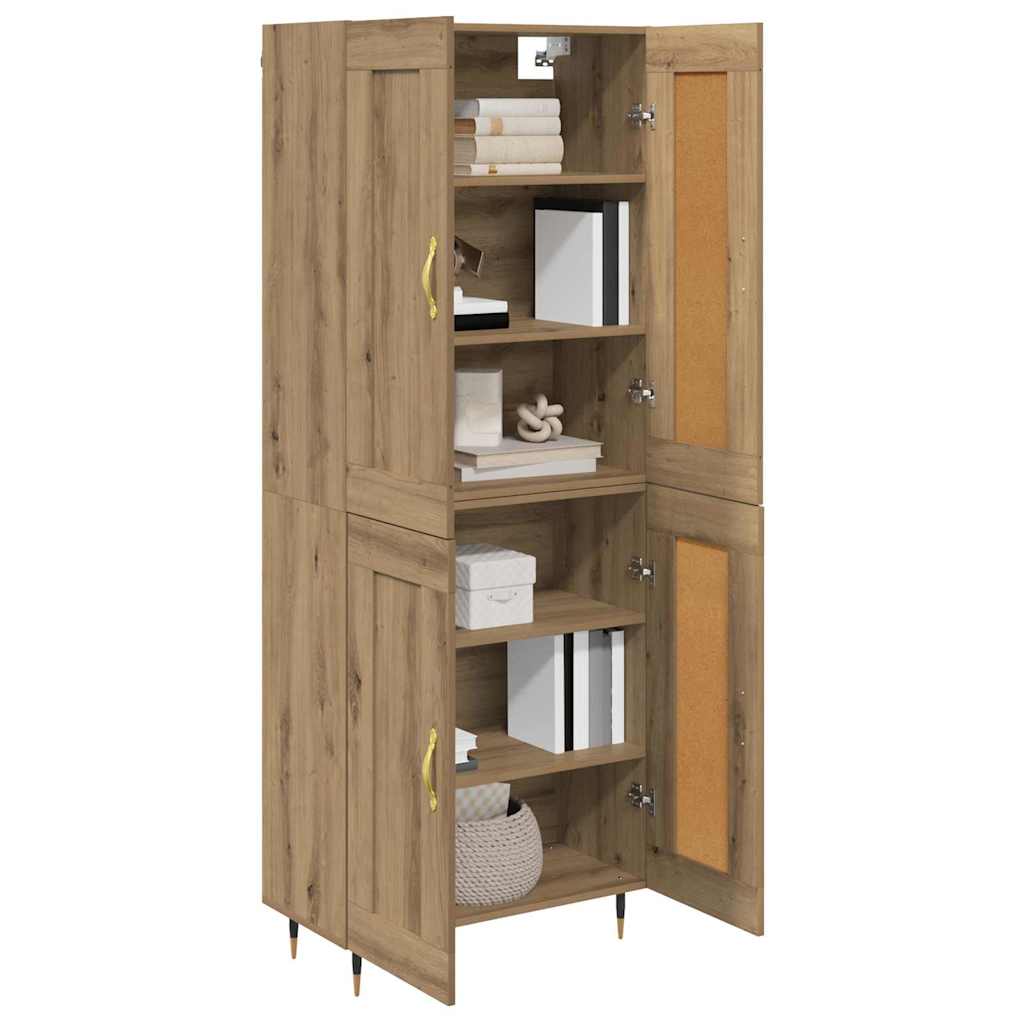 Highboard Artisan Eiken 69,5 x 34 x 180 cm Bewerkt hout