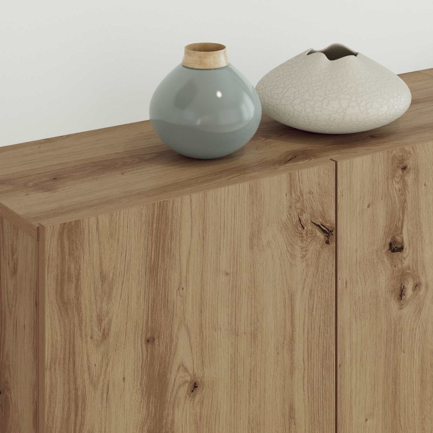 TV-kast Wandgemonteerd 4 pcs Artisan Eiken Bewerkt hout