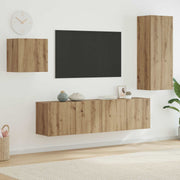 TV-kast 4 stuks Artisan Eiken bewerkt hout
