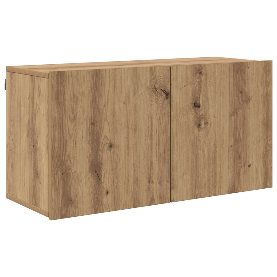 TV-kast Wandgemonteerd 4 pcs Artisan Eiken Bewerkt hout