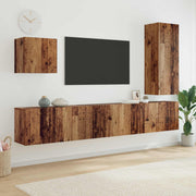 Tv-wandmeubel 240x30x183 cm oud hout bewerkt hout