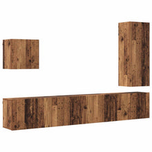TV-wandmeubel Wandgemonteerd 5 pcs Oud Hout Bewerkt hout