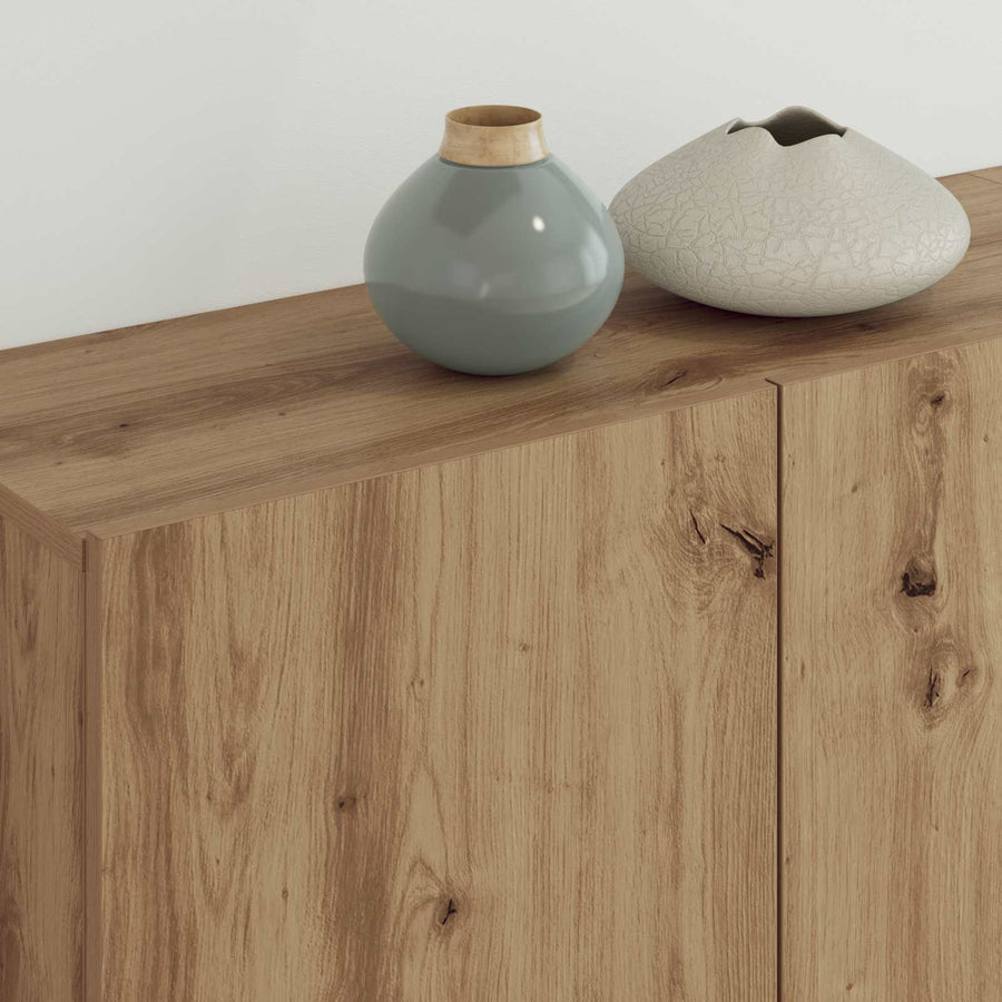 TV-wandmeubel Wandgemonteerd 5 pcs Artisan Eiken Bewerkt hout