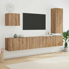 TV Wall Unit Wall-Mounted 5 pcs Engineered Wood Artisan Oak