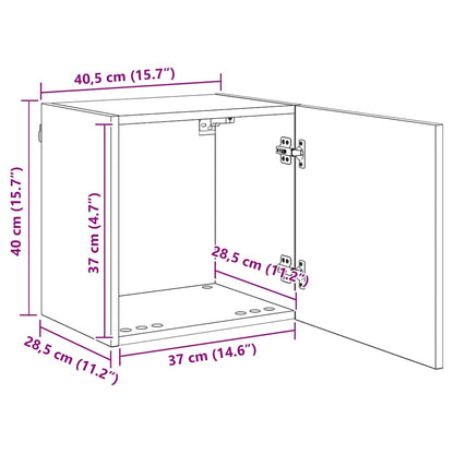 TV Wandmeubels Wandgemonteerd 5 pcs Zwart Eiken Bewerkt hout