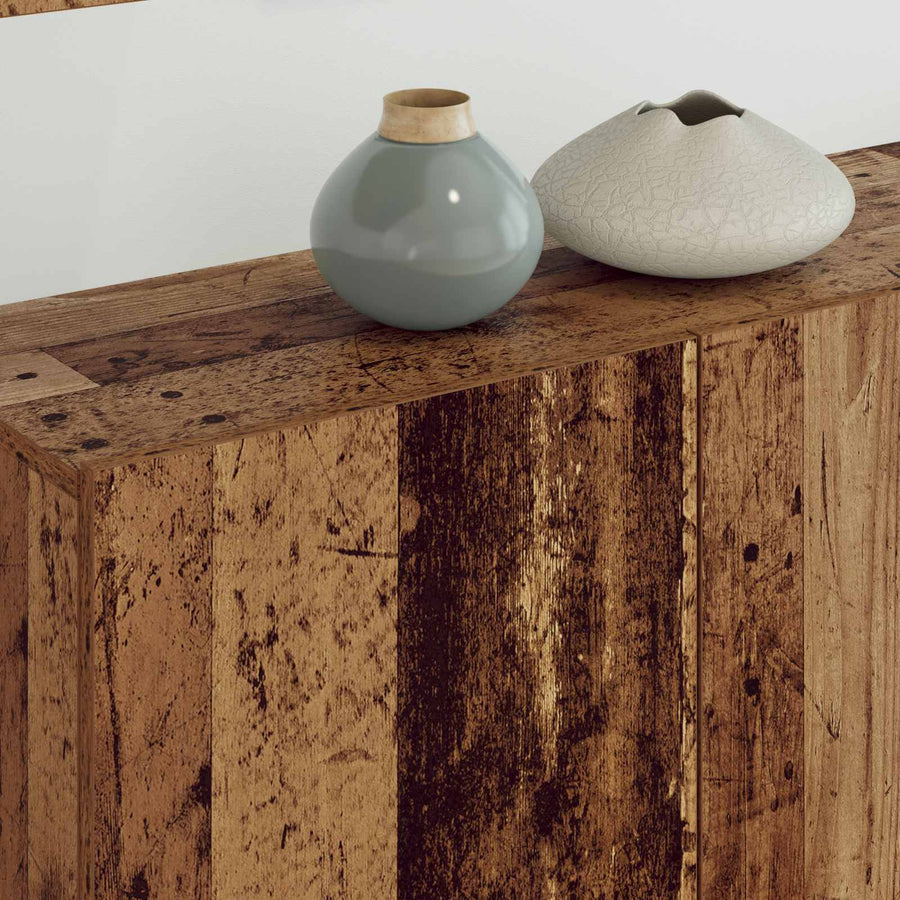 TV-wandmeubel Wandgemonteerd 5 pcs Oud Hout Bewerkt hout