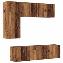 TV-wandmeubel Wandgemonteerd 5 pcs Oud Hout Bewerkt hout