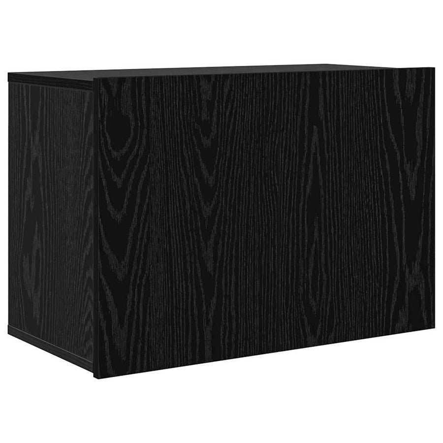 TV Wandmeubels Wandgemonteerd 5 pcs Zwart Eiken Bewerkt hout