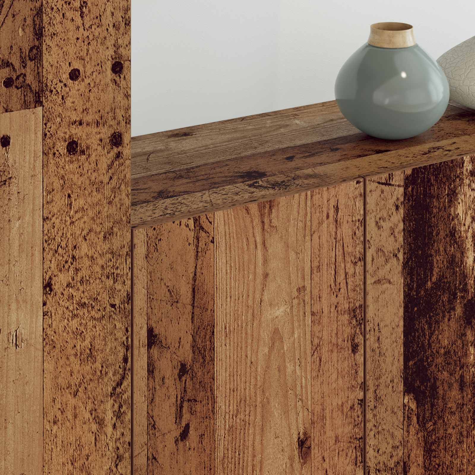 TV-wandmeubel Wandgemonteerd 5 pcs Oud Hout Bewerkt hout