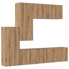 TV-wandmeubel Wandgemonteerd 5 pcs Artisan Eiken Bewerkt hout