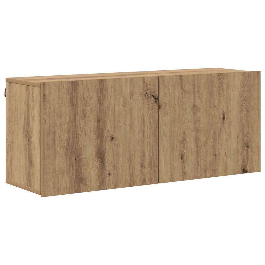 TV-wandmeubel Wandgemonteerd 5 pcs Artisan Eiken Bewerkt hout