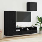 TV Wall Units 4 pcs Black Oak Engineered Wood