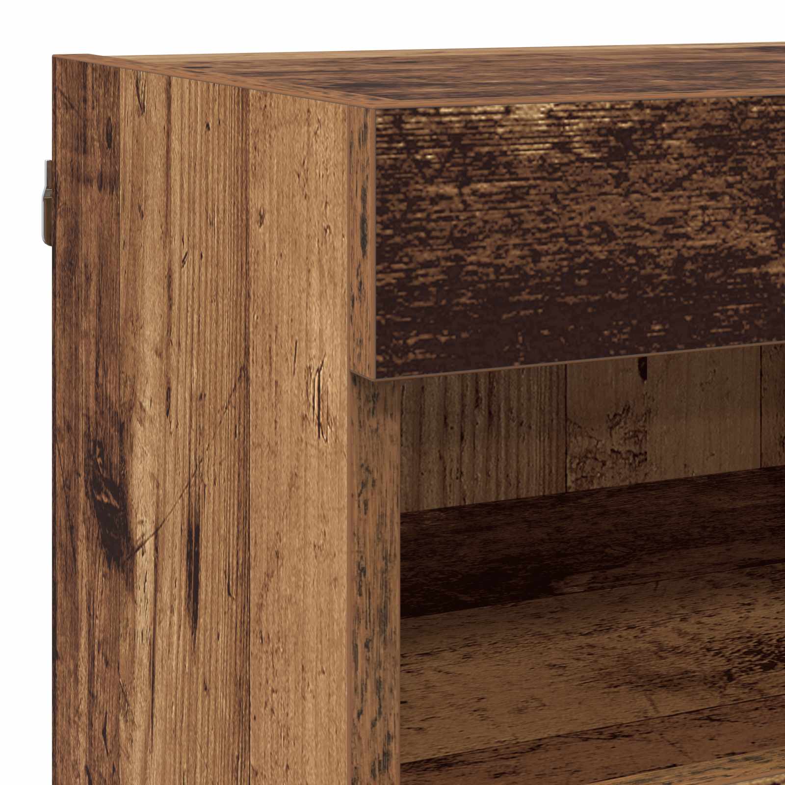 TV Wandkast Set Wandgemonteerd 7 pcs Oud Hout Bewerkt hout