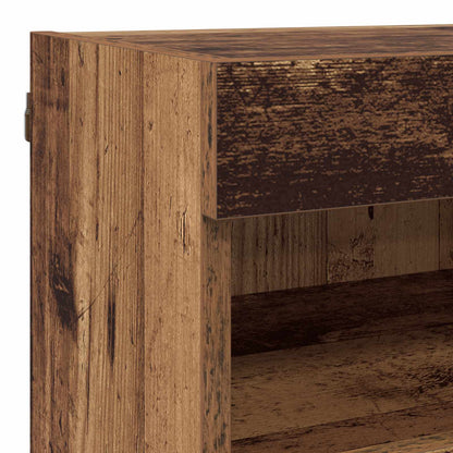 TV Wandkast Set Wandgemonteerd 7 pcs Oud Hout Bewerkt hout