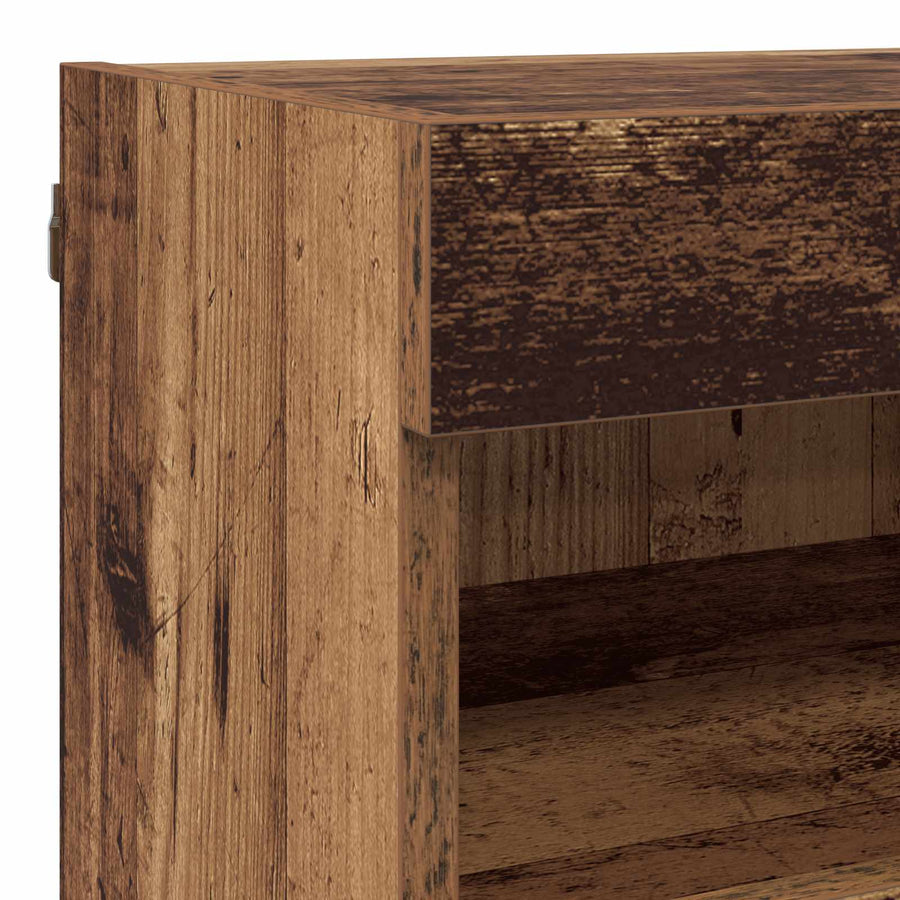 TV Wandkast Set Wandgemonteerd 7 pcs Oud Hout Bewerkt hout