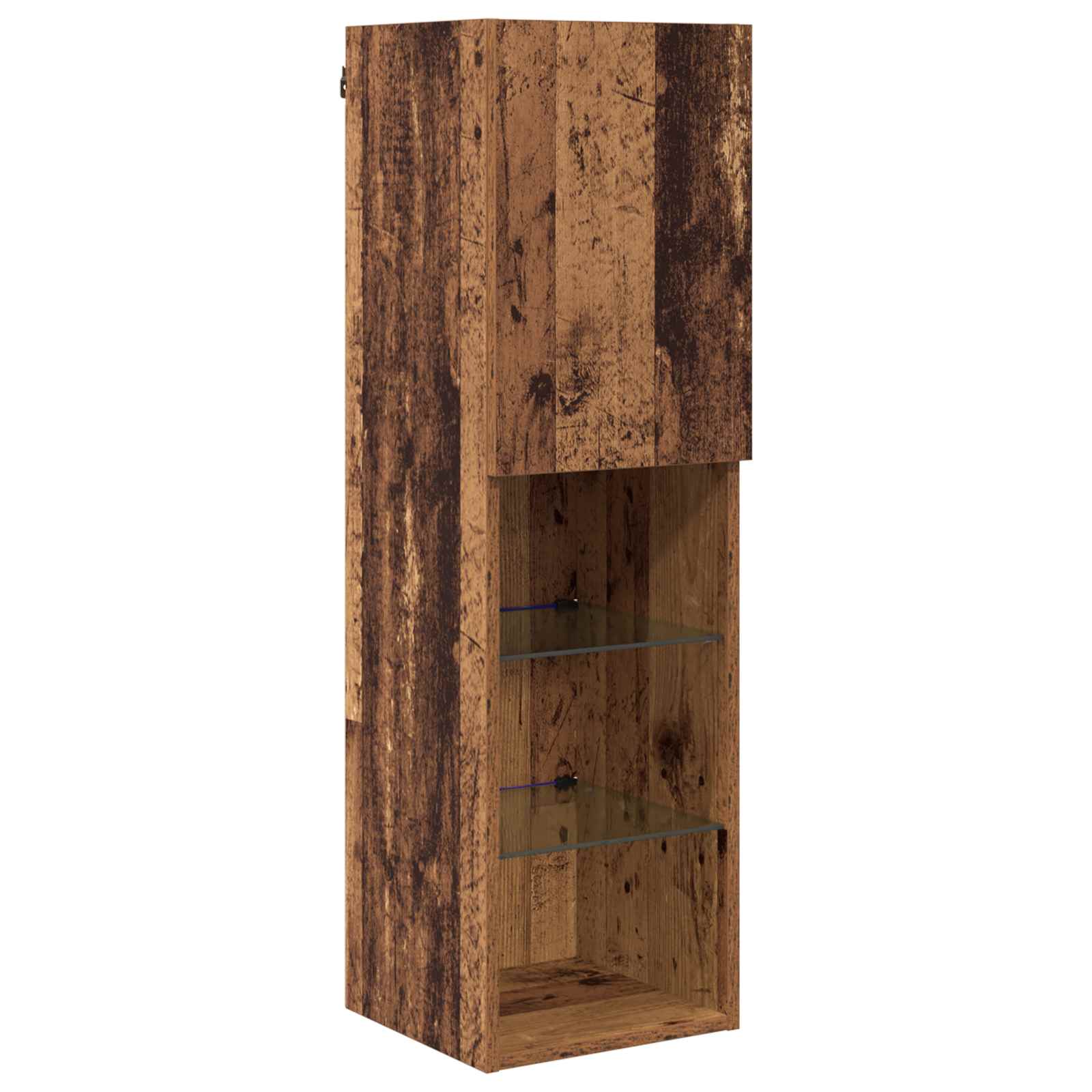 TV Wandkast Set Wandgemonteerd 7 pcs Oud Hout Bewerkt hout