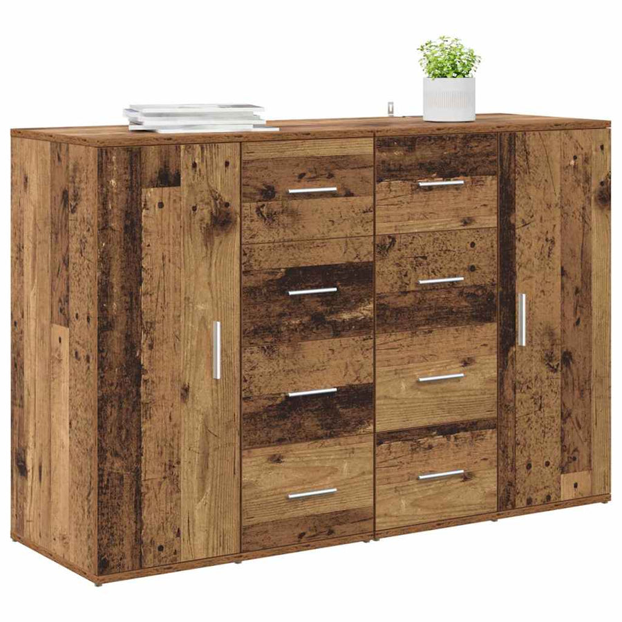 Dressoirs Corona 2 pcs Oud Hout 59 x 39 x 80 cm Bewerkt hout